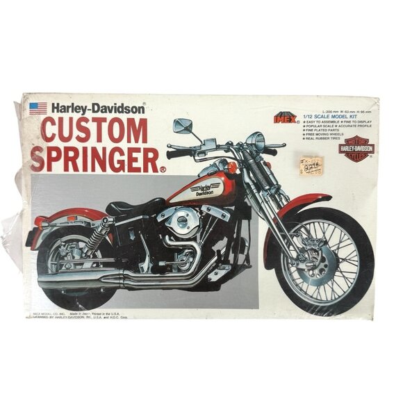 IMEX 1:12 Harley Davidson Custom Springer Plastic Model Kit NEW - Picture 1 of 7